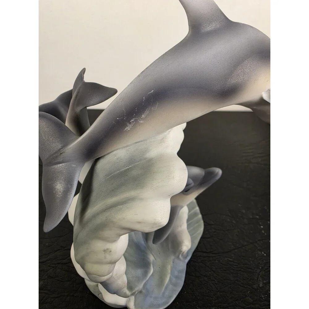 Homco Endangered Species collection. Dolphins. Masterpiece Porcelain. 1994